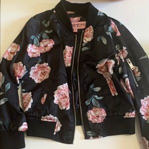 Kids flower bomber jacket